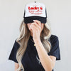 Bachelorette Party Custom Trucker Hats, Lucky In Love Bachelorette Merch, Custom Destination Girls Trip Bach Party Las Vegas