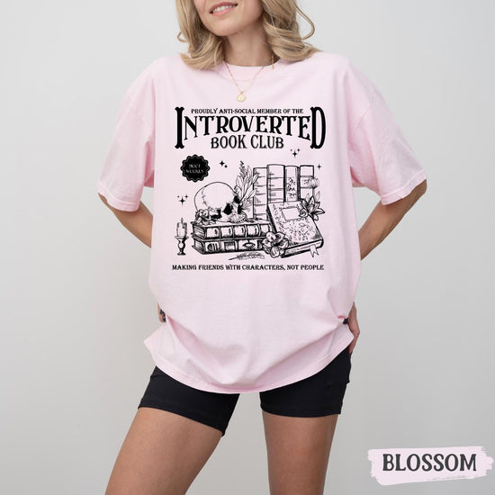 Introverted Book Club Shirt, Anti Social Book Club T-Shirt, Book Lover Gifts, Bookworm Shirt,Bookish Shirt, Book Reader Gift, Book Reader