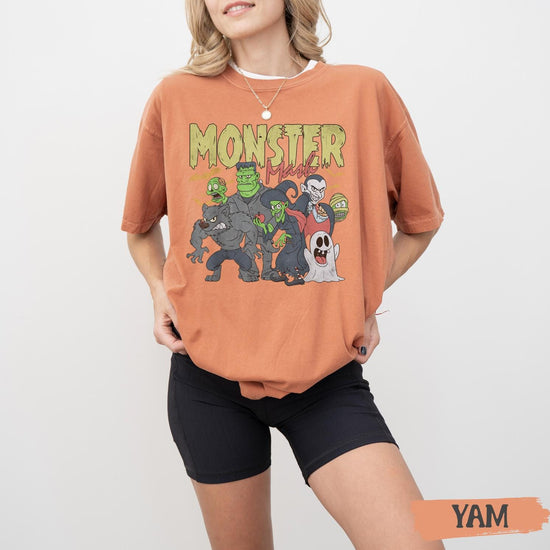 Comfort Color Monster Mash Halloween Shirt, Monster Mash Vintage Halloween Shirt, Retro Halloween, Fall Apparel, Spooky Season Shirt