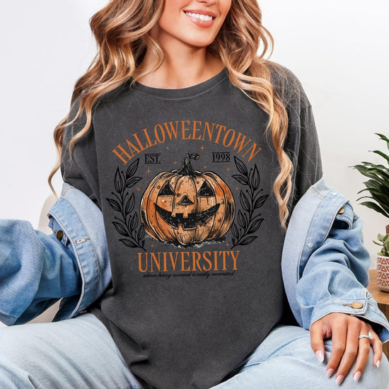 Halloweentown Est 1998 Comfort Colors shirt, Halloweentown University shirt, Halloween Shirt, Retro Halloweentown shirt, Halloween Pumpkin