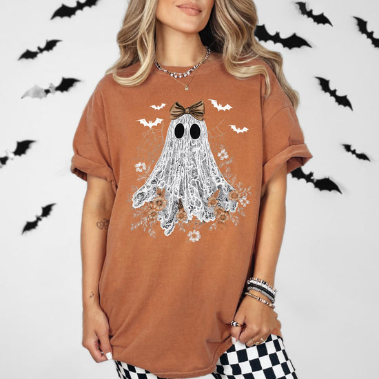 Comfort Color Retro Ghost Halloween Shirt, Halloween Ghost, Vintage Halloween Shirt, Retro Halloween, Spooky Season Pumpkin Shirt