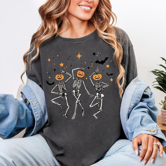 Comfort Colors® Dancing Skeleton Vintage Style Tshirt, Retro Dancing Skeleton Shirt, Skull Funny Shirt, Dancing Lovers Shirt