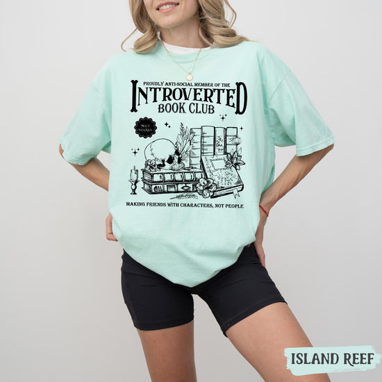 Introverted Book Club Shirt, Anti Social Book Club T-Shirt, Book Lover Gifts, Bookworm Shirt,Bookish Shirt, Book Reader Gift, Book Reader