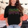 Mombie Neon Fluorescent Black Light Glow in the Dark Comfort Colors T-Shirt, Mombie T-Shirt, Mom Halloween Shirt, Halloween Mom T-shirts