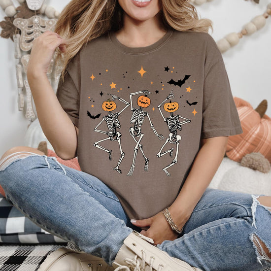 Comfort Colors® Dancing Skeleton Vintage Style Tshirt, Retro Dancing Skeleton Shirt, Skull Funny Shirt, Dancing Lovers Shirt