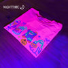 Ghosts Icons Neon Fluorescent Black Light Glow in the Dark Comfort Colors T-Shirt, Glow Halloween T-Shirt, Glow in the Dark Halloween Shirt