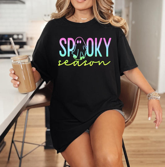 Spooky Season Comfort Colors Halloween T-Shirt, Cute Halloween Tee, Pastel Halloween Graphic Shirt, Spooky Halloween