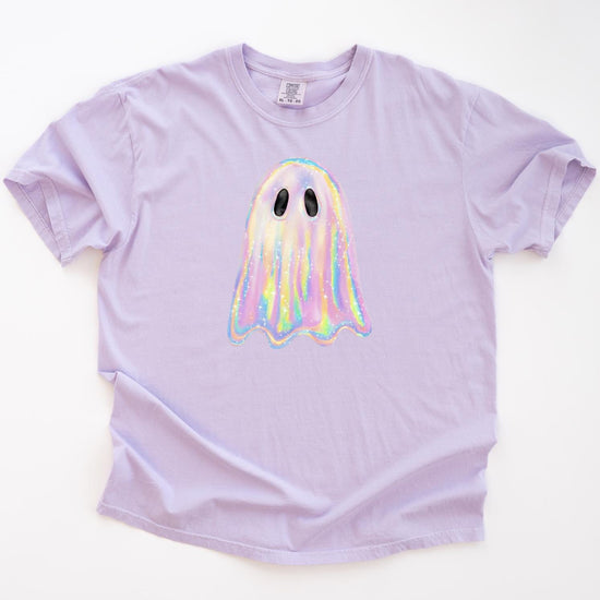 Cute Pastel Ghost Comfort Colors Halloween T-Shirt, Cute Halloween Tee, Pastel Halloween Graphic Shirt, Spooky Halloween