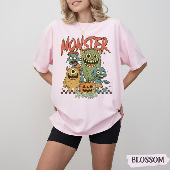 Monster Mash Comfort Colors Shirt, Halloween Monsters Tshirt, Spooky Season Tee, Halloween Cute Women Outfit, Halloween Gift
