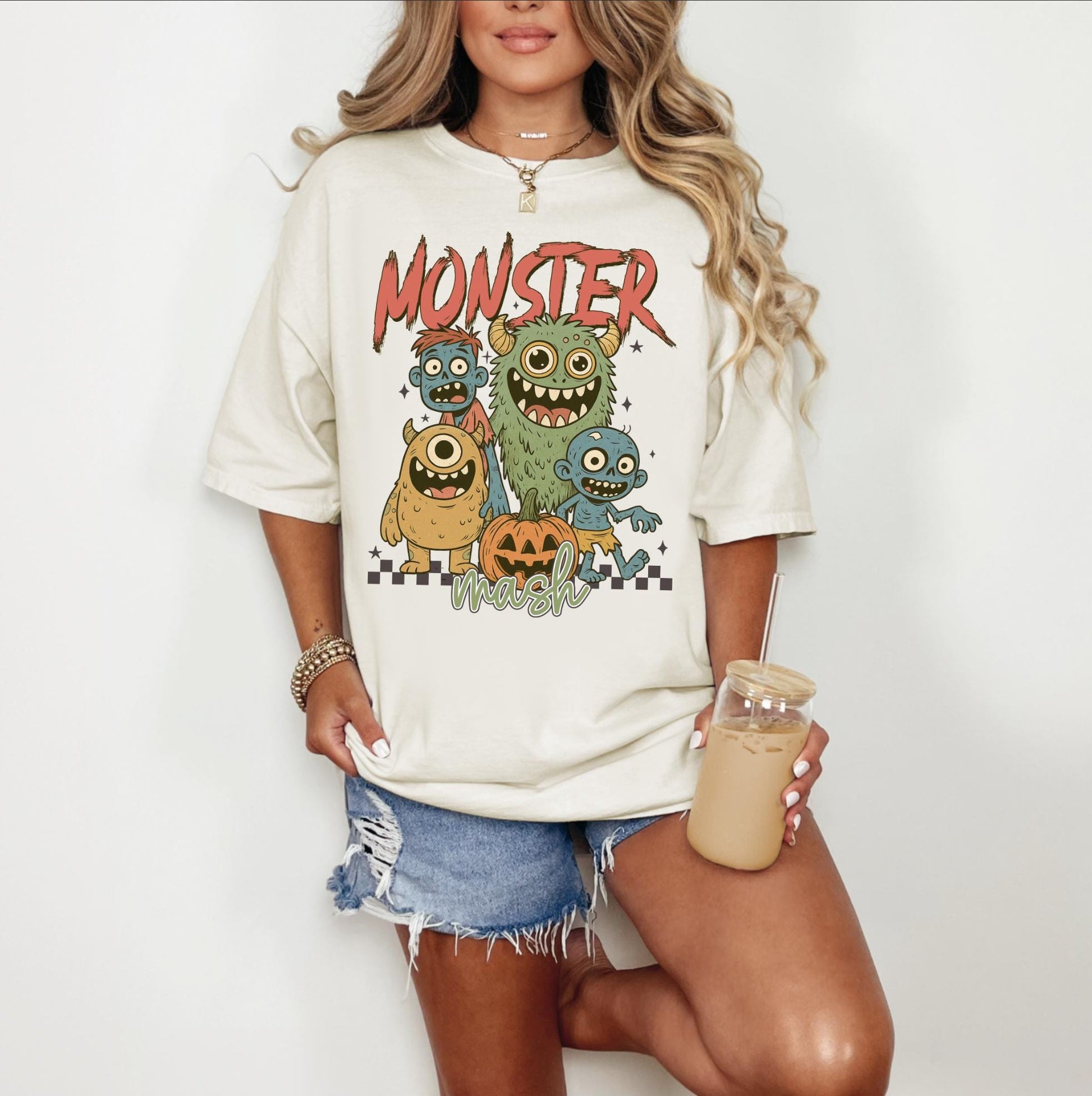 Monster Mash Comfort Colors Shirt, Halloween Monsters Tshirt, Spooky Season Tee, Halloween Cute Women Outfit, Halloween Gift