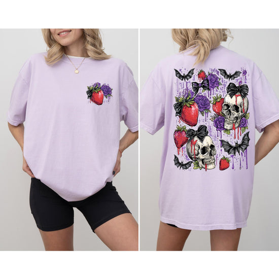 Berry Scary Skull Shirt or Sweatshirt For Halloween Lovers, Cute Spooky Shirt Gift For Her, Fall Halloween Tee For Girlfriend Or Best Friend