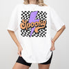 Spooky Checkered Shirt or Sweatshirt For Halloween Lovers, Cute Spooky Shirt Gift For Her, Spooky Checkered Halloween Shirt