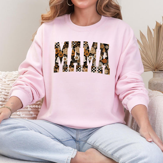 Mama Fall Season Sweatshirt T-Shirt, Halloween Sweatshirt or Tshirt, Pink Halloween, Trendy Halloween Outfit, Halloween Graphic Tee