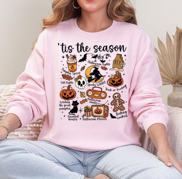 Tis the Season for Fall Shirt or Sweatshirt For Halloween Lovers, Trendy Spooky Shirt Gift Tee, Fall Season Halloween Shirt