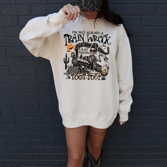 Halloween Train Wreck Fall Shirt or Sweatshirt For Halloween Lovers, Trendy Spooky Shirt Gift Tee, Fall Season Halloween Shirt