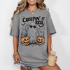 Creepin' It Real Comfort Colors Halloween T-Shirt, Trendy Halloween Tee, Halloween Graphic Shirt