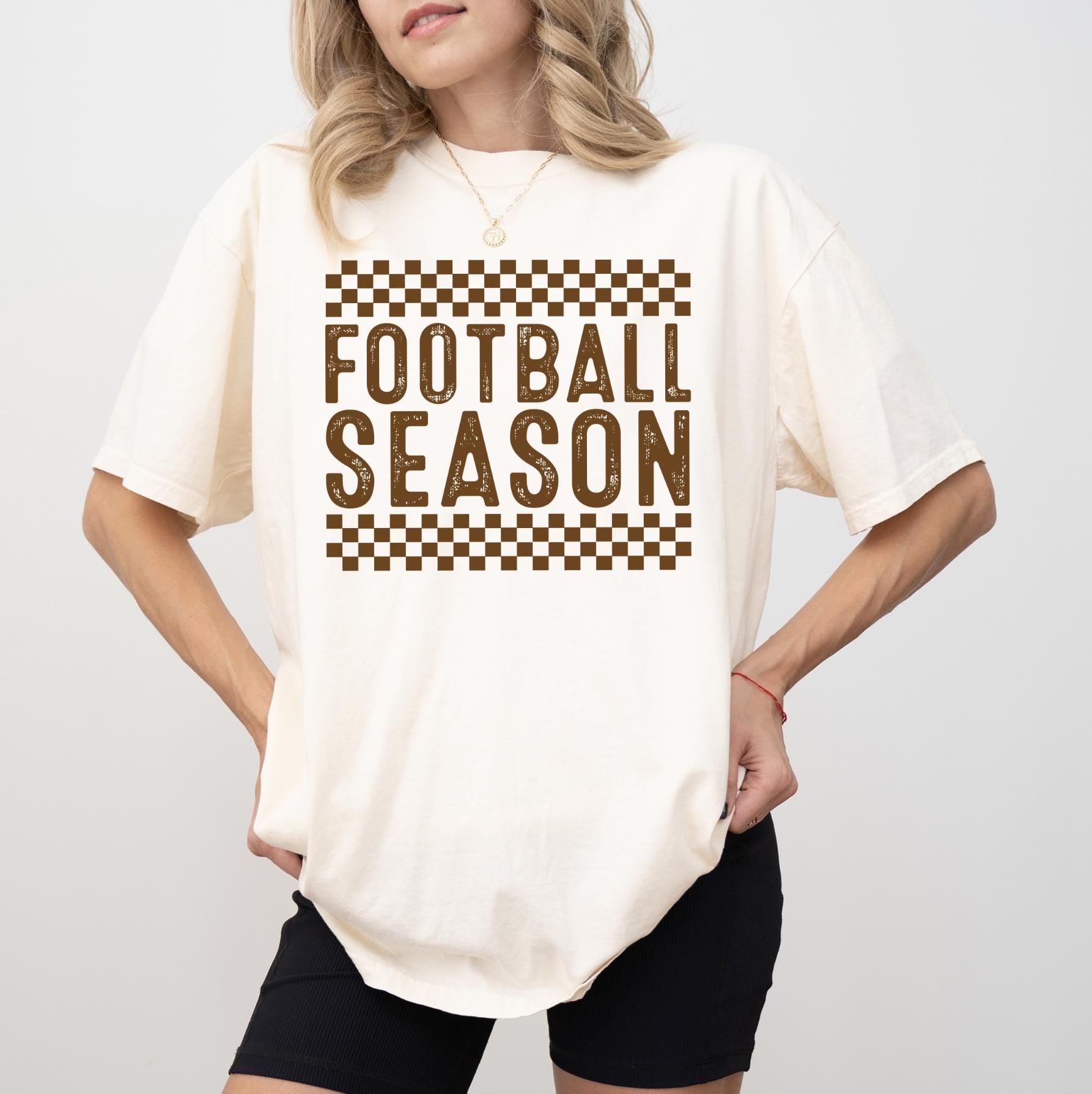 Football Season Shirt or Sweatshirt, DTG Printed Game Day Tee, Fall Football Graphic Sweatshirt, Unisex Comfort Colors® Football Shirt