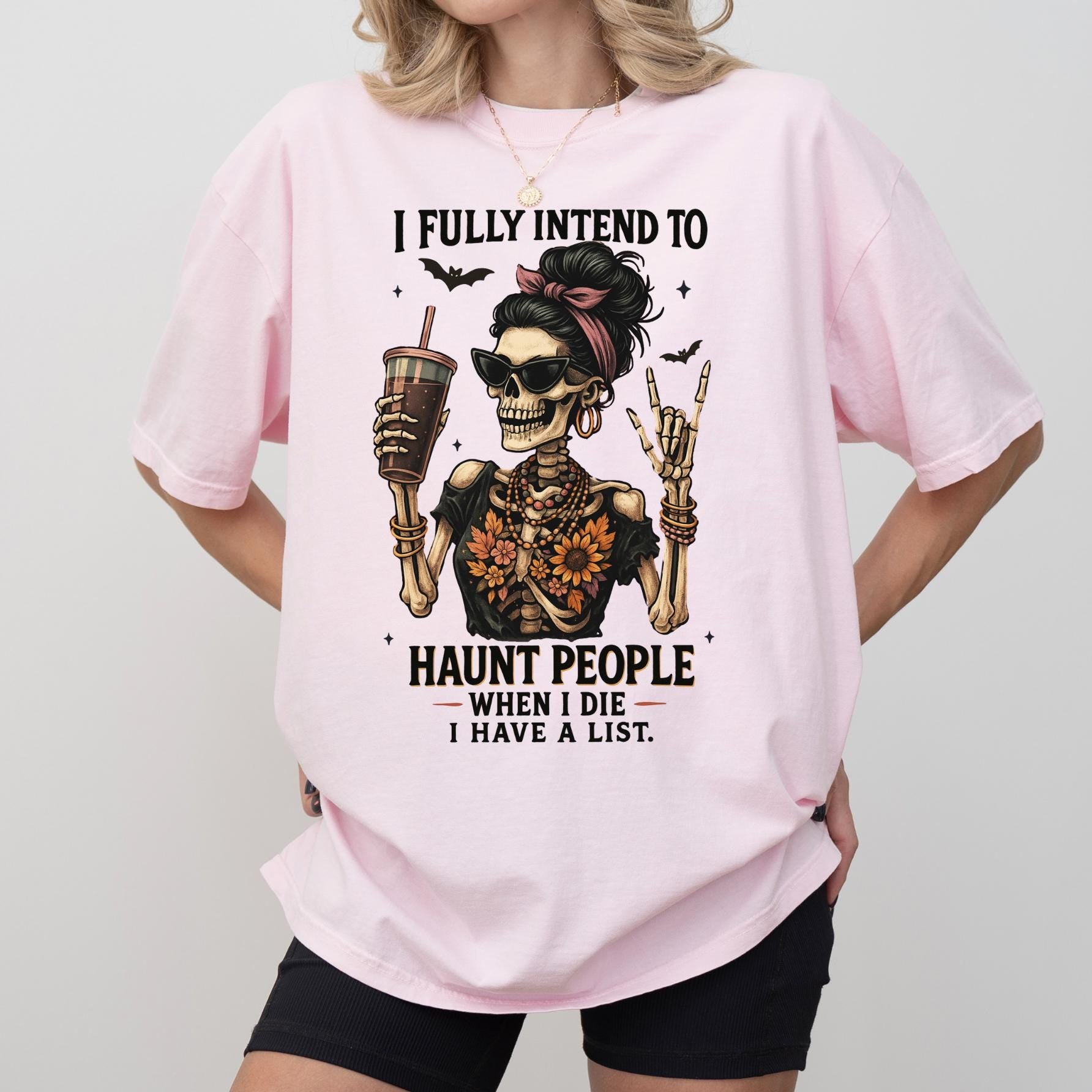 Halloween Haunt People DTG Printed Shirt or Sweatshirt For Halloween Lovers, Trendy Spooky Shirt Gift Tee, Fall Season Halloween Shirt