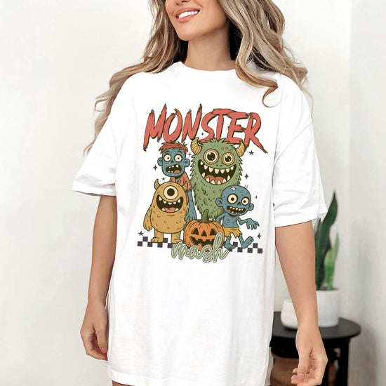 Monster Mash Comfort Colors Shirt, Halloween Monsters Tshirt, Spooky Season Tee, Halloween Cute Women Outfit, Halloween Gift