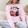 Pink Halloween Comfort Colors Shirt, Halloween Sweatshirt or Tshirt, Pink Halloween Tee, Halloween Cute Women Outfit, Halloween Gift