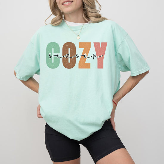 Cozy Fall Sweatshirt T-Shirt, Halloween Sweatshirt or Tshirt, Pink Halloween, Trendy Halloween Outfit, Halloween Graphic Tee