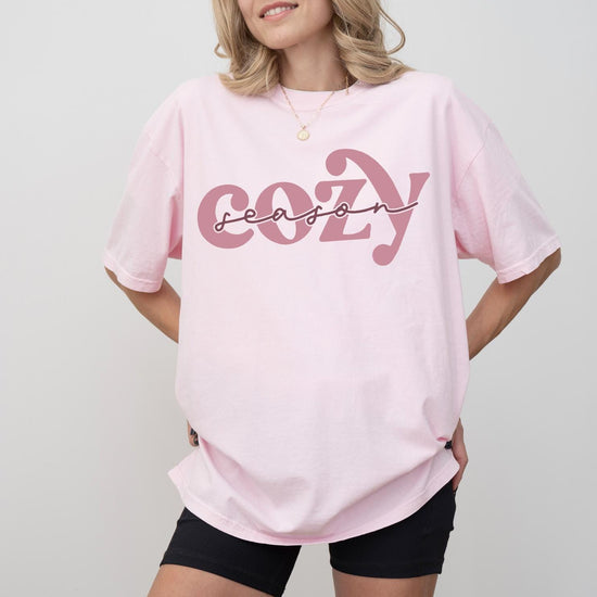 Cozy Season Sweatshirt T-Shirt, Halloween Sweatshirt or Tshirt, Pink Halloween, Trendy Halloween Outfit, Halloween Graphic Tee