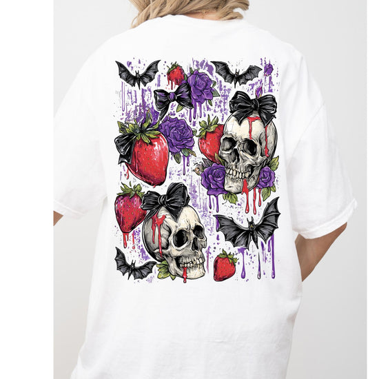Berry Scary Skull Shirt or Sweatshirt For Halloween Lovers, Cute Spooky Shirt Gift For Her, Fall Halloween Tee For Girlfriend Or Best Friend