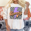 Spooky Checkered Shirt or Sweatshirt For Halloween Lovers, Cute Spooky Shirt Gift For Her, Spooky Checkered Halloween Shirt