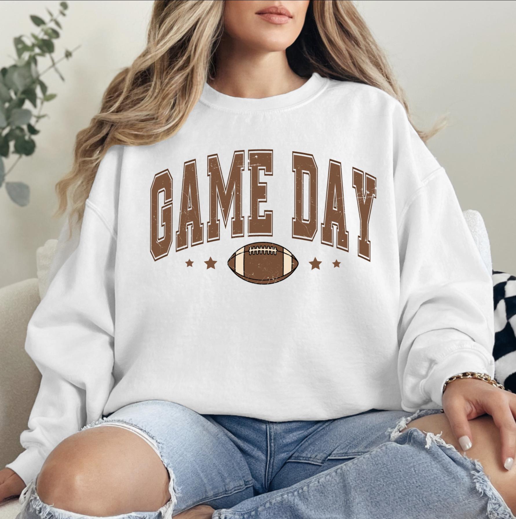 Game Day Football Season Shirt or Sweatshirt, Football Mama T Shirt, Football Game Day T-Shirt, Football Fall Season Tee or Sweatshirt
