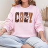 Cozy Season DTG Printed, Sweatshirt T-Shirt, Halloween Sweatshirt or Tshirt, Pink Halloween, Trendy Halloween Outfit, Halloween Graphic Tee