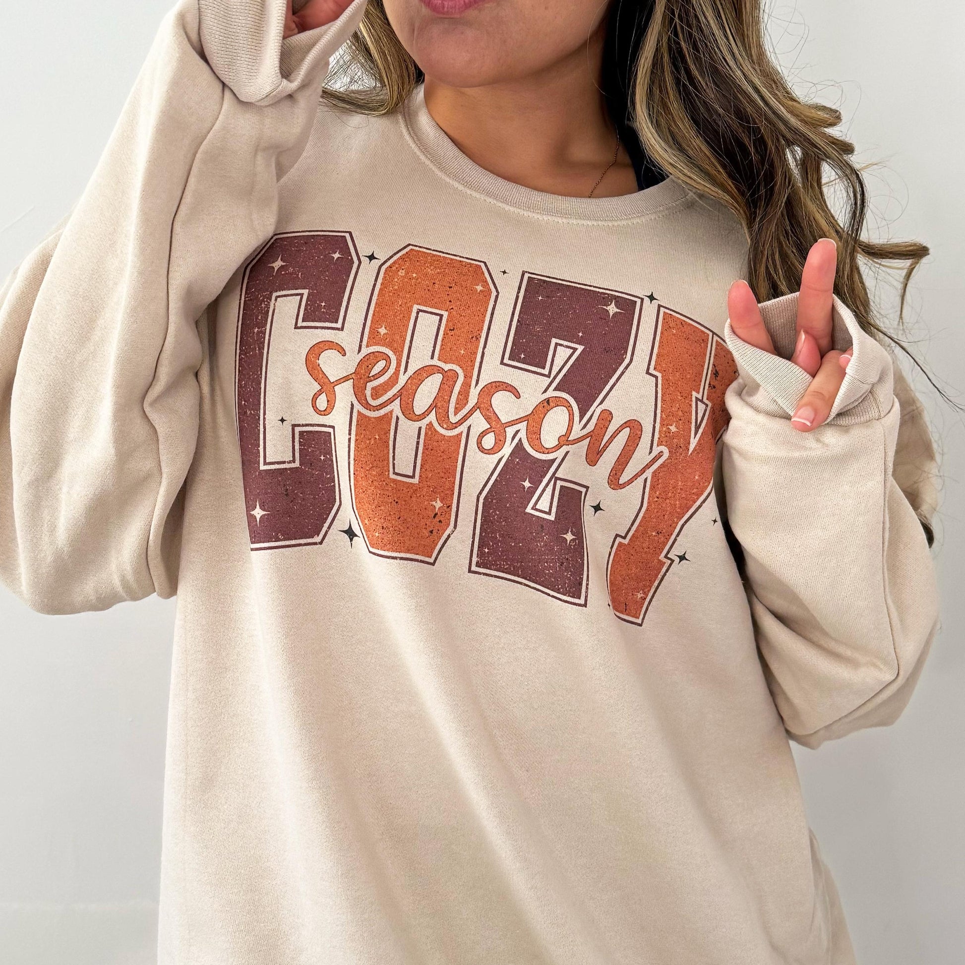 Cozy Season DTG Printed, Sweatshirt T-Shirt, Halloween Sweatshirt or Tshirt, Pink Halloween, Trendy Halloween Outfit, Halloween Graphic Tee