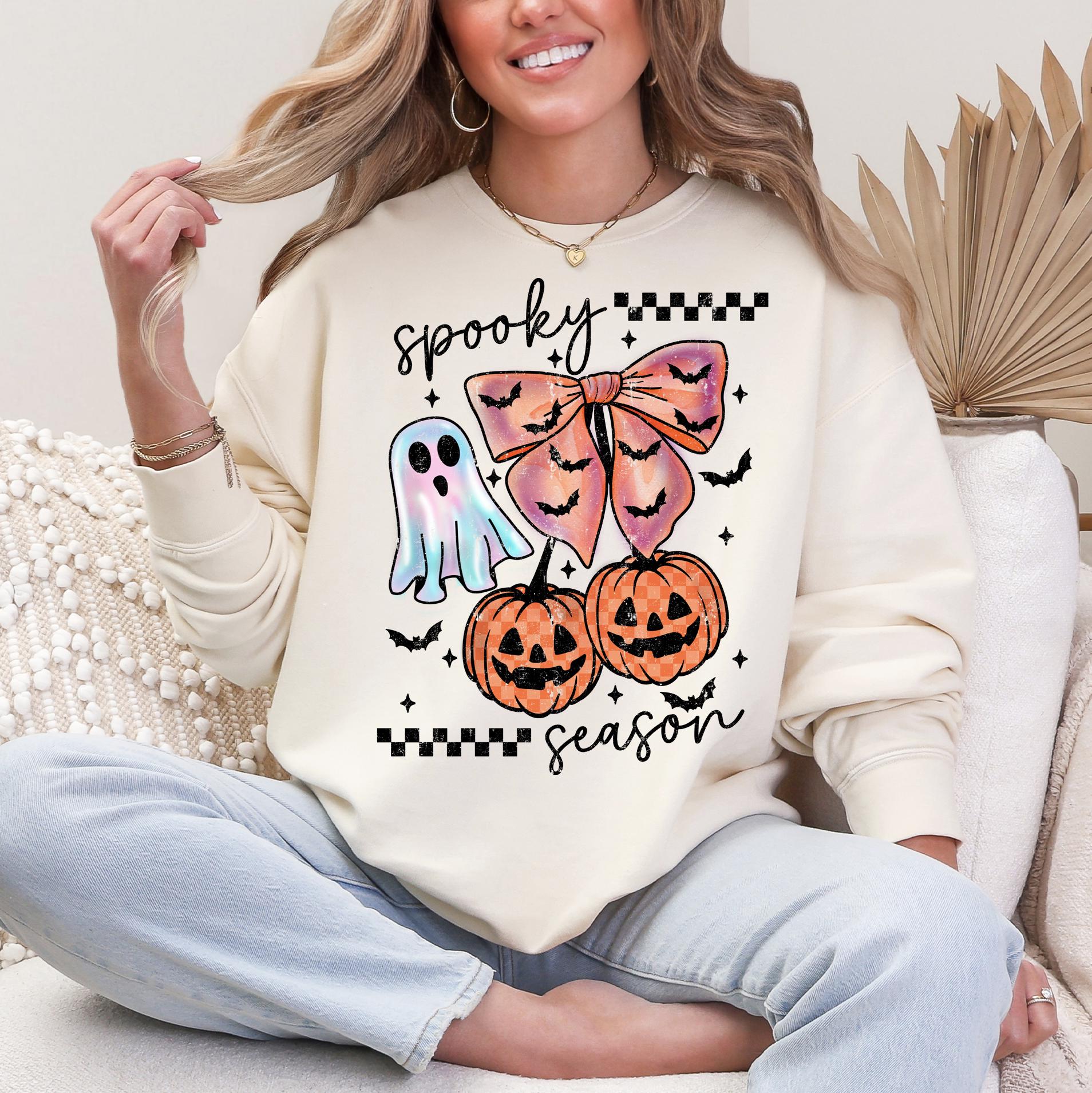 Spooky Season Shirt or Sweatshirt For Halloween Lovers, Trendy Spooky Shirt Gift Tee, Spooky Season Halloween Shirt