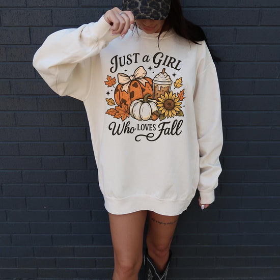 Fall Halloween DTG Printed Shirt or Sweatshirt For Halloween Lovers, Just a Girl Who Loves Fall Season Halloween Shirt