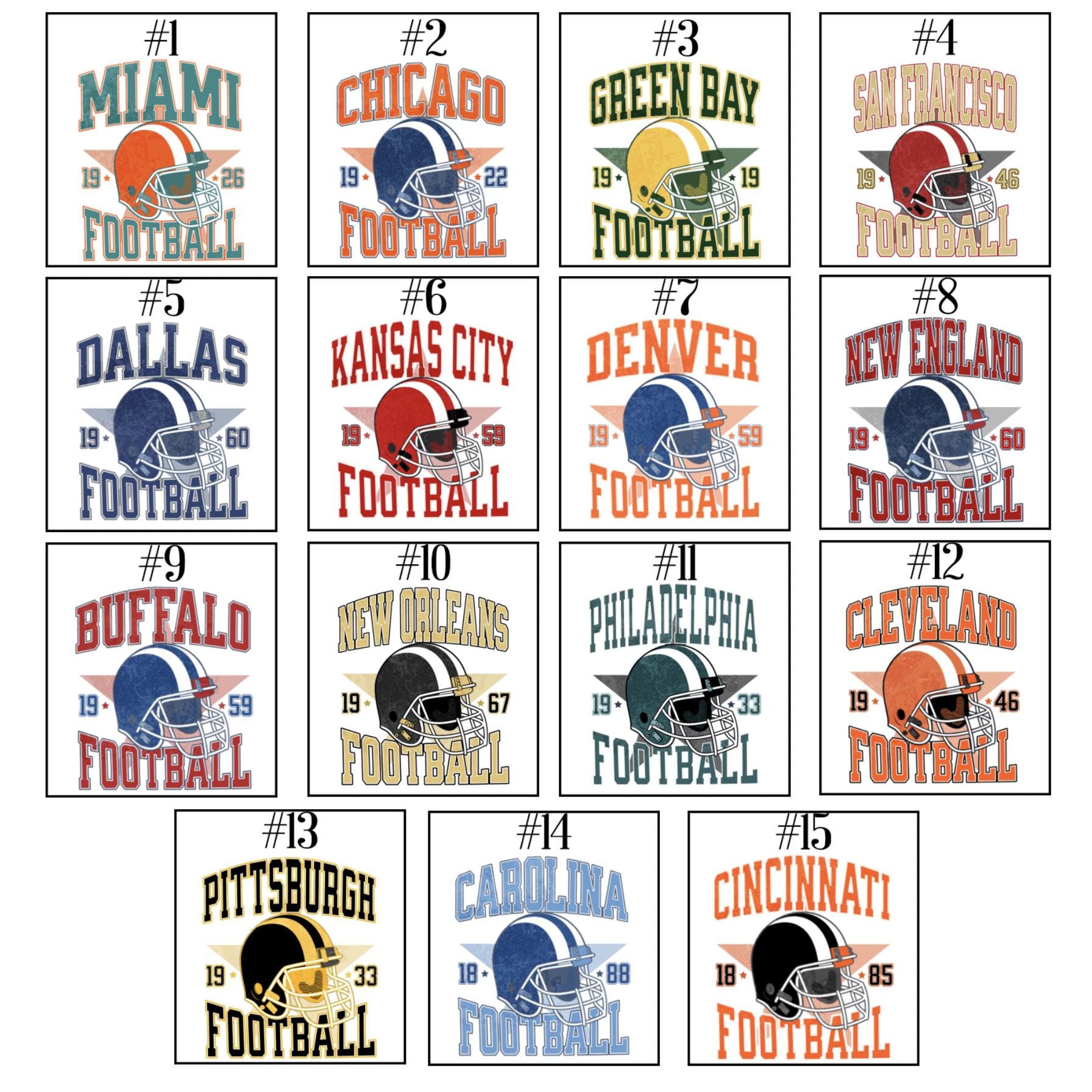Vintage Football State Shirt or Sweatshirt, DTG Printed Tee, Football Graphic Sweatshirt, Unisex Comfort Colors® Custom Football Shirt