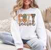 Cozy Season Sweatshirt or T-Shirt, Fall Graphic Shirt, Autumn Cozy Vibes Tee, Pumpkin Spice Season Crewneck, DTG Printed