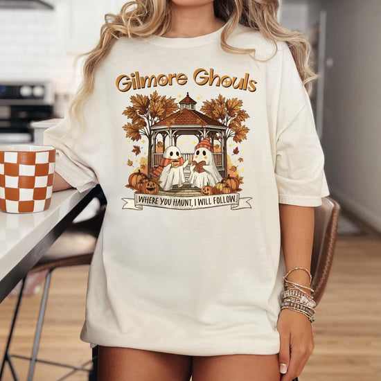 Gilmore Ghouls Shirt, Halloween Sweatshirt or Tee, Spooky Season Graphic Shirt, DTG Printed Cozy Fall Top