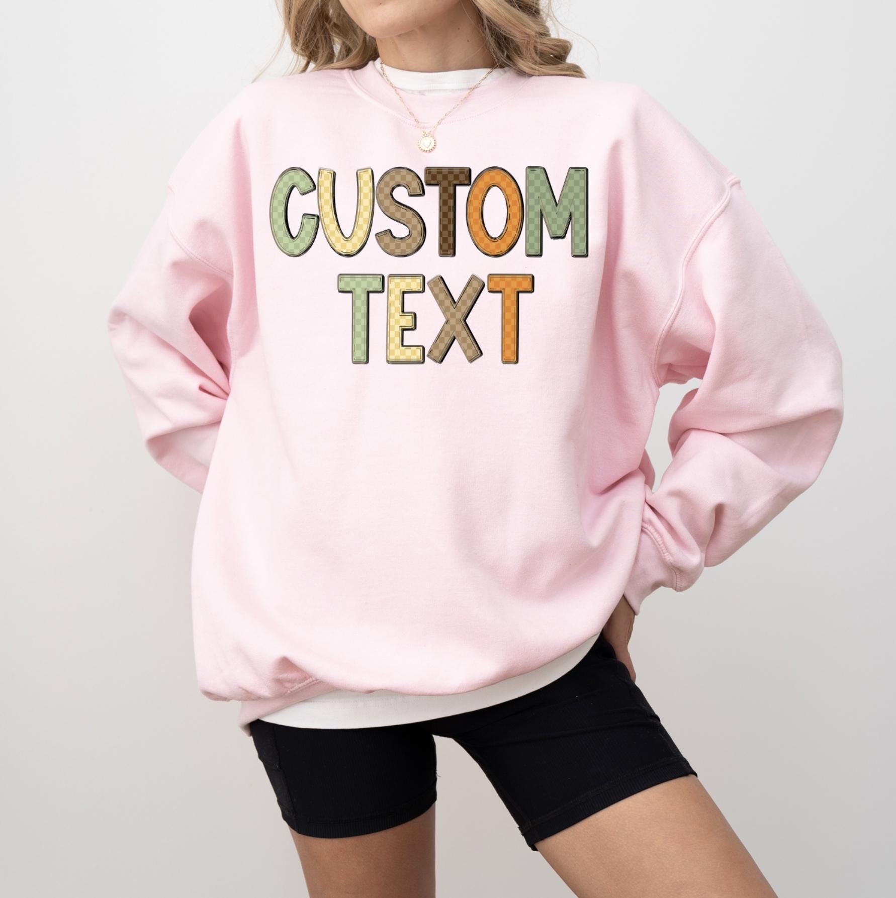 Custom Fall Pattern Text Sweatshirt or T-Shirt: Personalized Fall Style