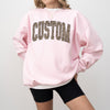 Custom Leopard Pattern Text Sweatshirt or T-Shirt: Personalized Leopard Style