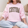 Custom Leopard Pattern Text Sweatshirt or T-Shirt: Personalized Leopard Style