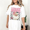 Merry Christmas DTG Printed Pink Santa Sweatshirt or T-Shirt | Cute Holiday Graphic Tee | Pink Christmas Shirt