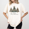 Merry Christmas Trees Sweatshirt or T-Shirt | DTG Printed Holiday Graphic Shirt | Cozy Unisex Christmas Top