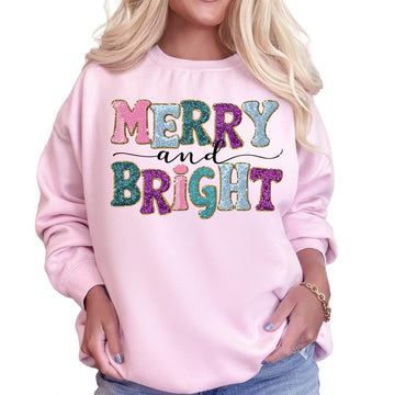 Merry Christmas Spirit T-Shirt or Sweatshirt | DTG Printed Holiday Graphic Shirt | Cozy Unisex Christmas Top