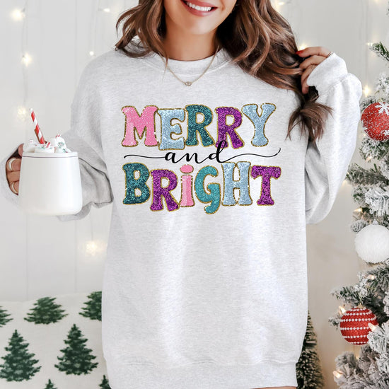 Merry Christmas Spirit T-Shirt or Sweatshirt | DTG Printed Holiday Graphic Shirt | Cozy Unisex Christmas Top