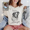 Custom Pet T-Shirt with Photo & Name DTG Printed | Personalized Pet Portrait Shirt | Custom Dog Cat Graphic Tee | Pet Lover Gift