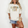 Custom Fall Pattern Text Sweatshirt or T-Shirt: Personalized Fall Style