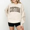 Custom Leopard Pattern Text Sweatshirt or T-Shirt: Personalized Leopard Style