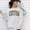 Custom Leopard Pattern Text Sweatshirt or T-Shirt: Personalized Leopard Style