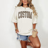 Custom Leopard Pattern Text Sweatshirt or T-Shirt: Personalized Leopard Style