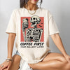 Coffee First Your BS Later Sweatshirt or T-Shirt, Funny Coffee Lover Graphic Tee, DTG Printed Cozy Caffeine Shirt, Sassy Coffee Gift