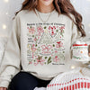 Tis The Season Christmas Icons Shirt, Cute Holiday Tee, Santa Cookies Cocoa Gifts Lights, Cozy Traditional Christmas T-Shirt